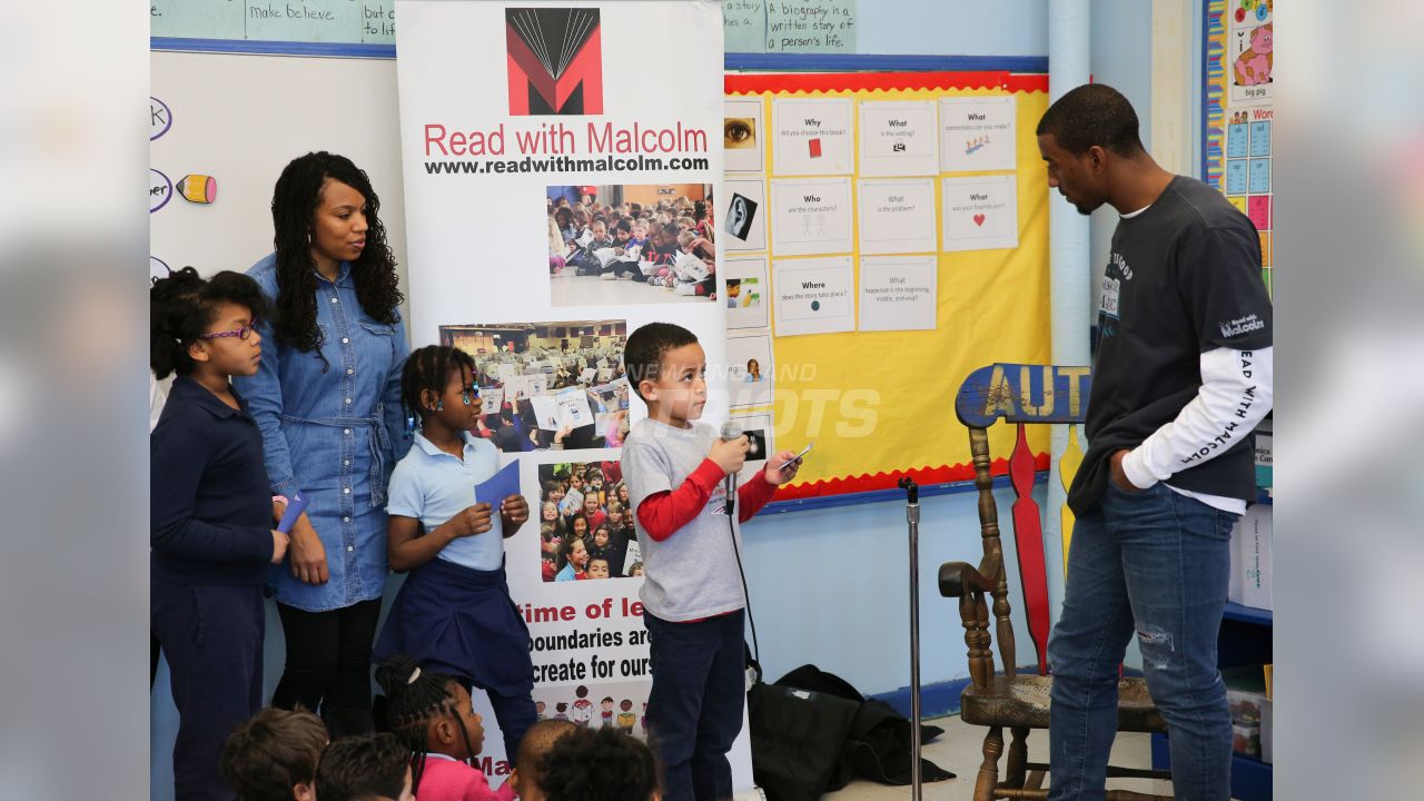 Malcolm Mitchell promotes the importance of reading