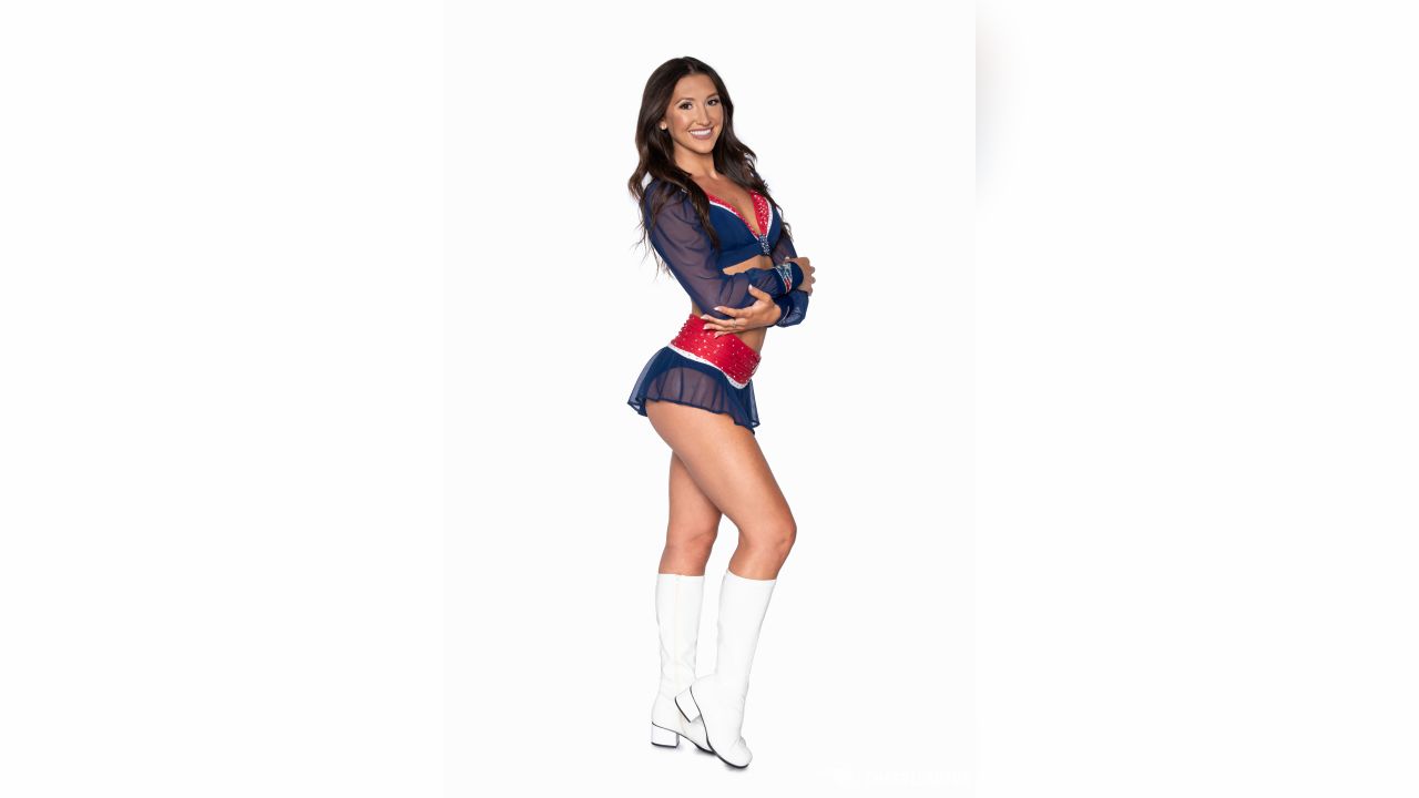 NE Patriots Cheerleader, New Uniform Created by TLU