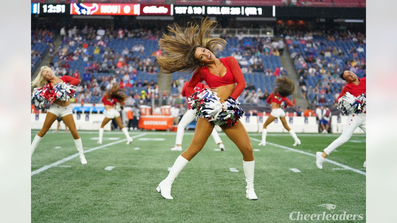 Cheerleaders Perform During Patriots - Texans Preseason Game