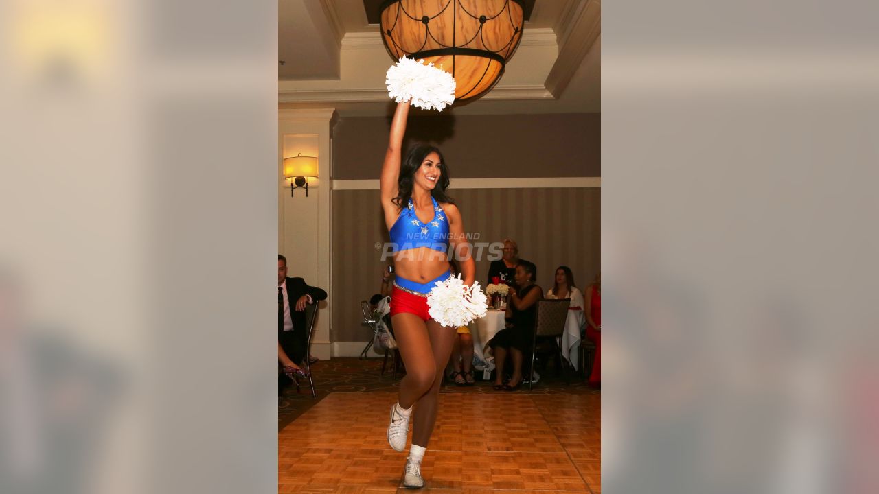 Pats cheerleaders show off new blinged-out uniforms