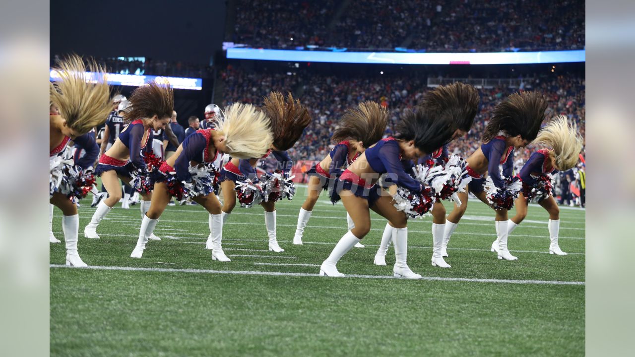 Cheerleaders Perform During Patriots - Texans Preseason Game