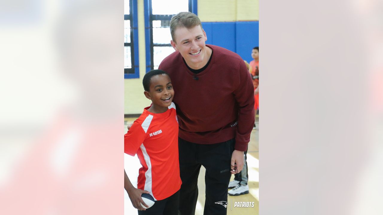 PHOTOS: Patriots QB Mac Jones visits the Brockton Boys & Girls Club