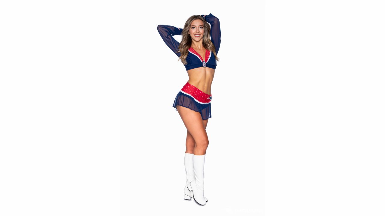 NE Patriots Cheerleader, New Uniform Created by TLU