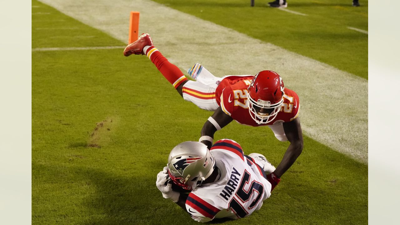 New England Patriots defensive end Deatrich Wise Jr. (91) during the second  half of an NFL football game against the Kansas City Chiefs, Monday, Oct.  5, 2020, in Kansas City, Mo. (AP