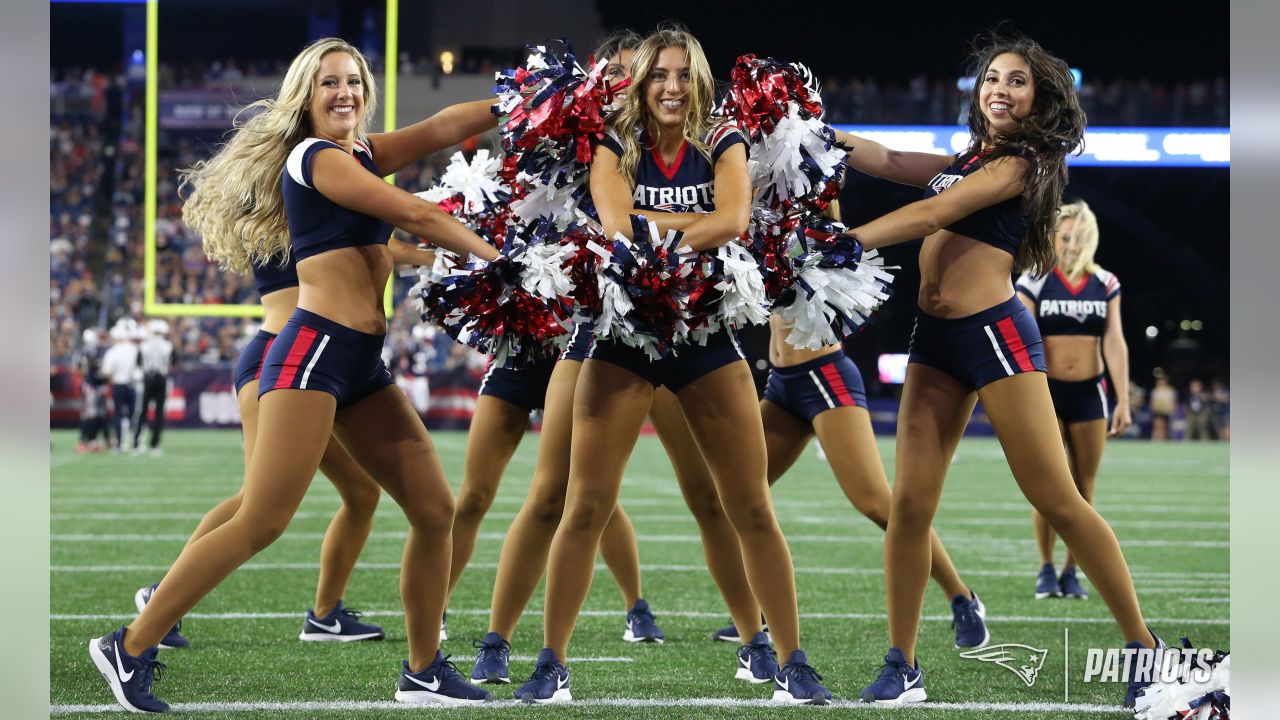 Cheerleaders Perform During Patriots - Texans Preseason Game