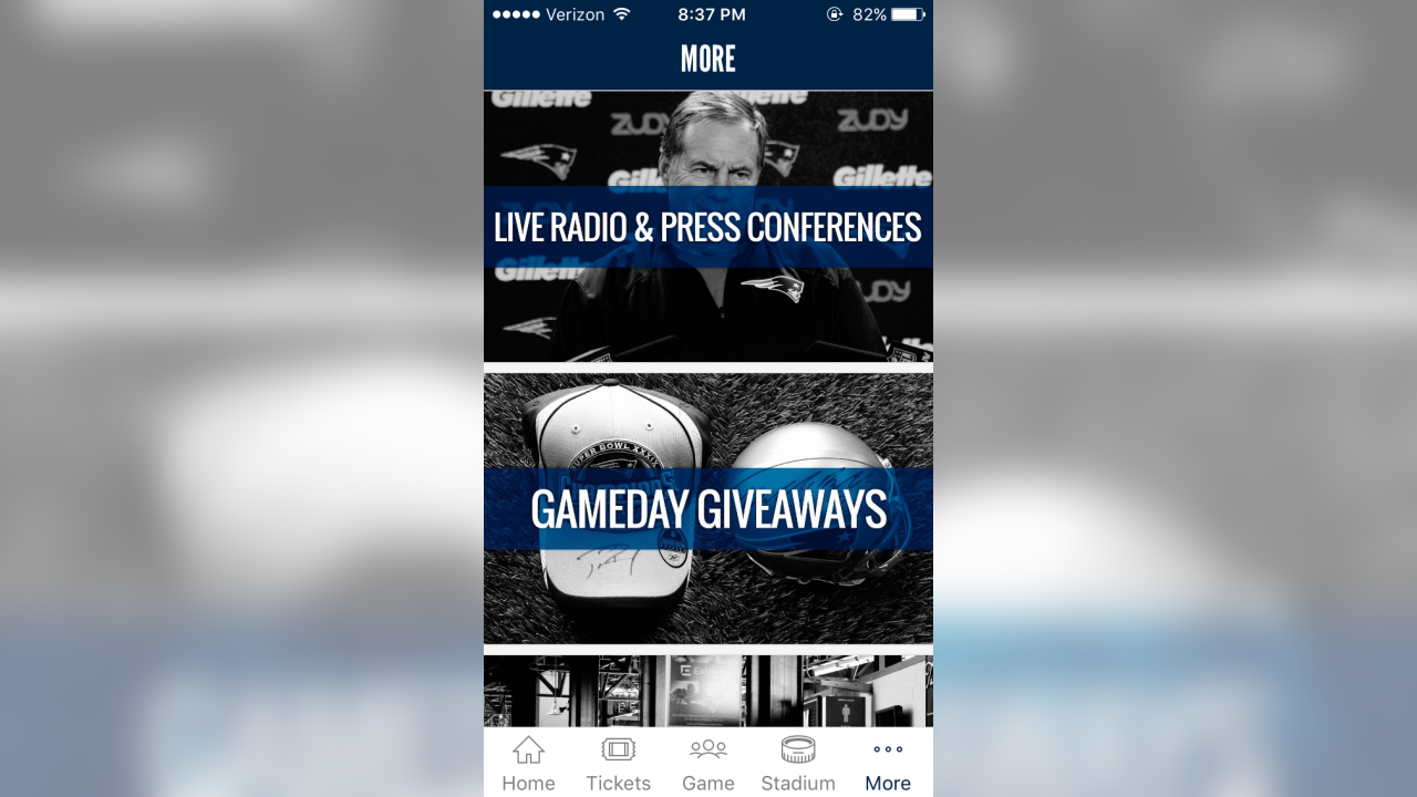 Coming to the game? Download Patriots Gameday Live!