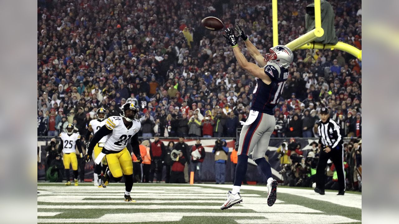 Gillette Stadium. 29th July, 2018. MA, USA; New England Patriots wide  receiver Chris Hogan (15) takes