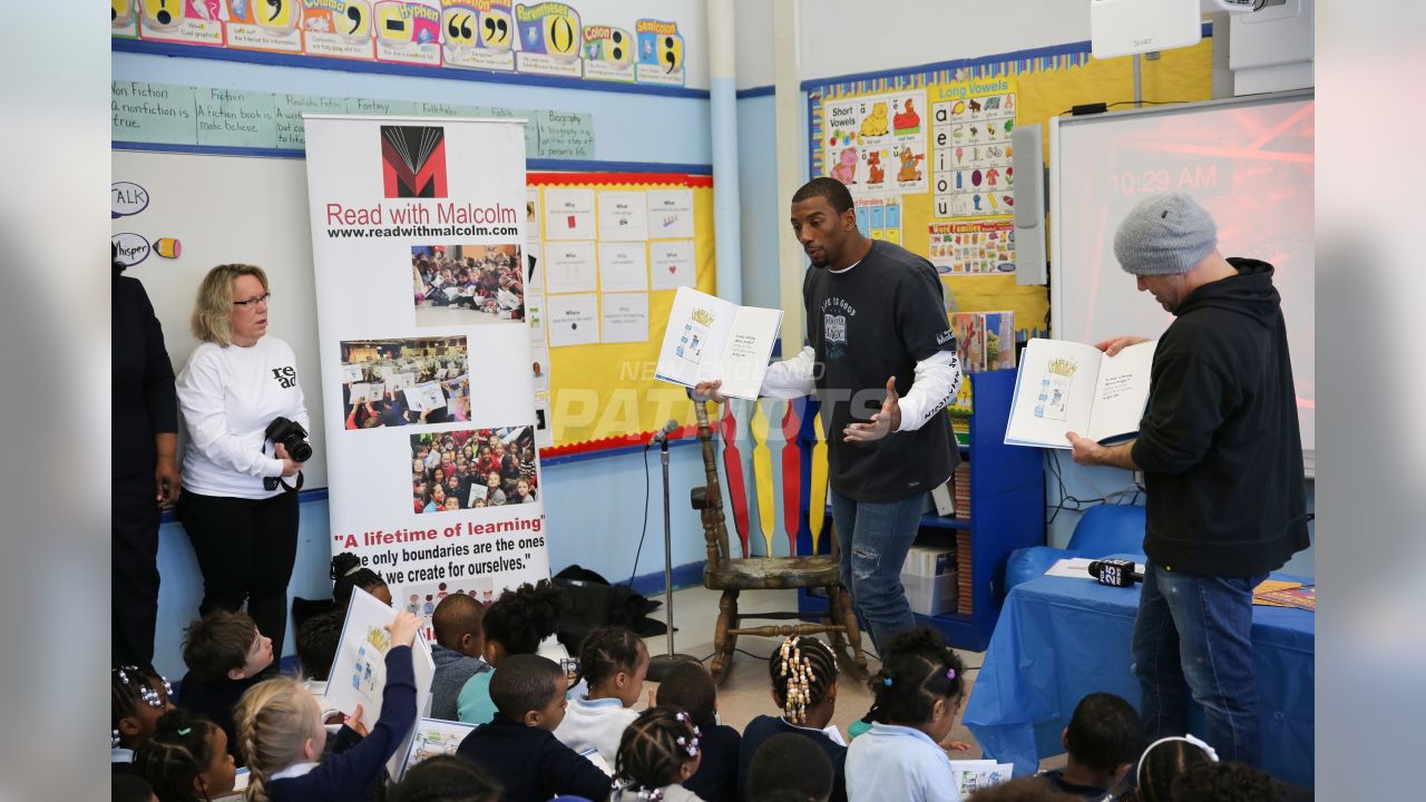 Malcolm Mitchell promotes the importance of reading