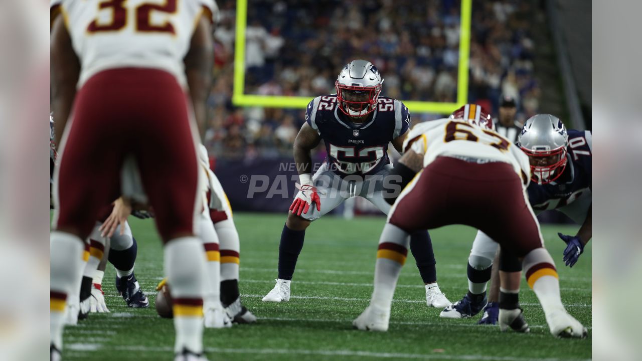 August 9, 2018: New England Patriots wide receiver Julian Edelman (11)  warms up prior to the NFL pre-season football game between the Washington  Redskins and the New England Patriots at Gillette Stadium