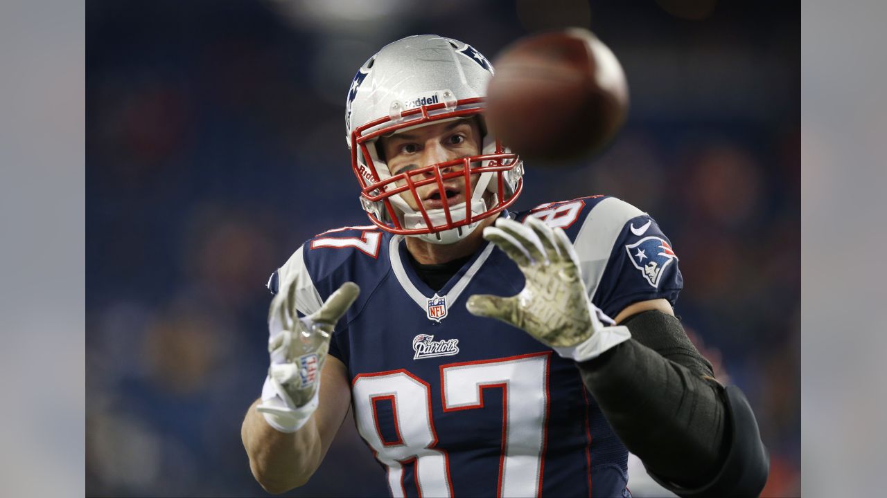 The New England Patriots line up against the Denver Broncos during an NFL  football game between the Denver Broncos and the New England Patriots in  Denver, Sunday, Dec. 18, 2011. (AP Photo/Jack