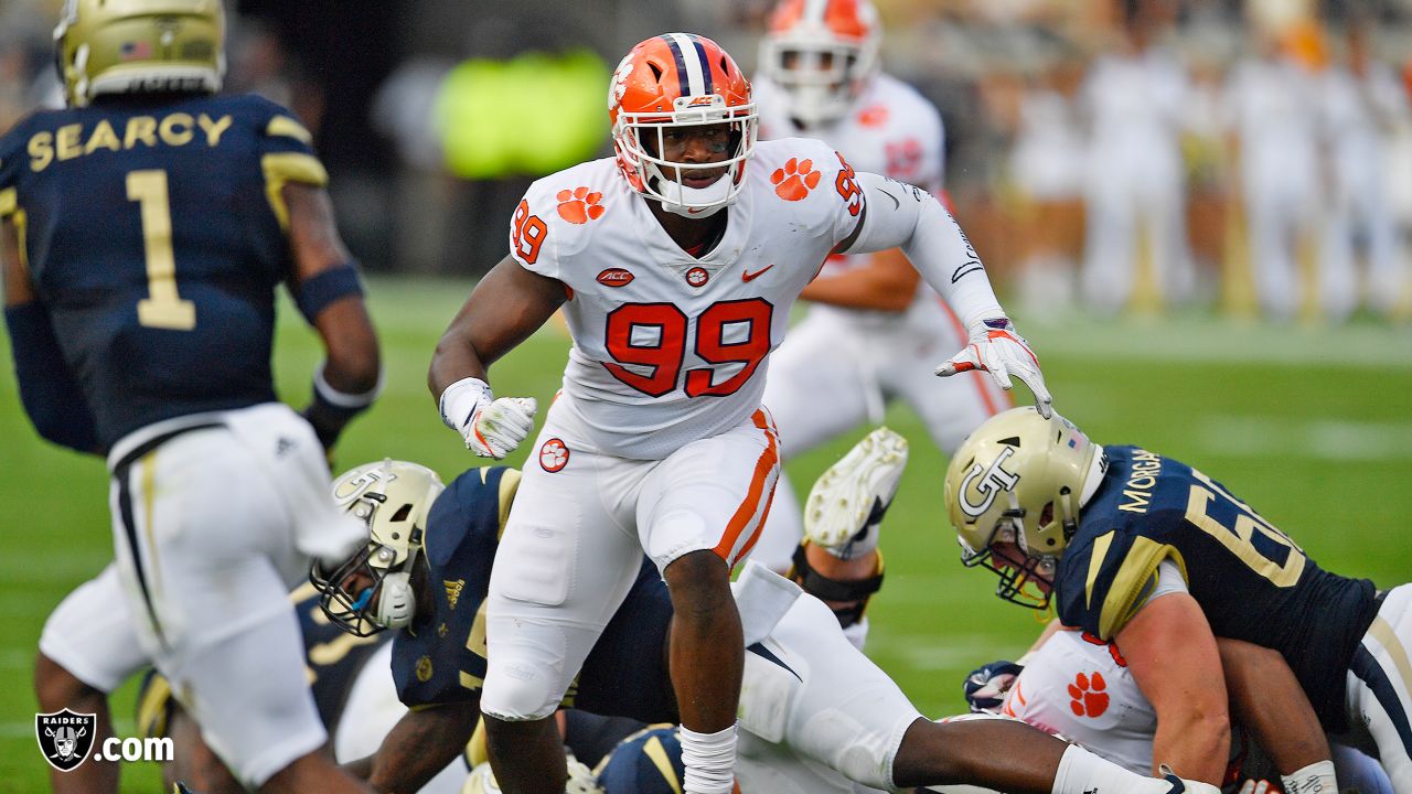 DE Clelin Ferrell celebrates being picked No. 4 at his home