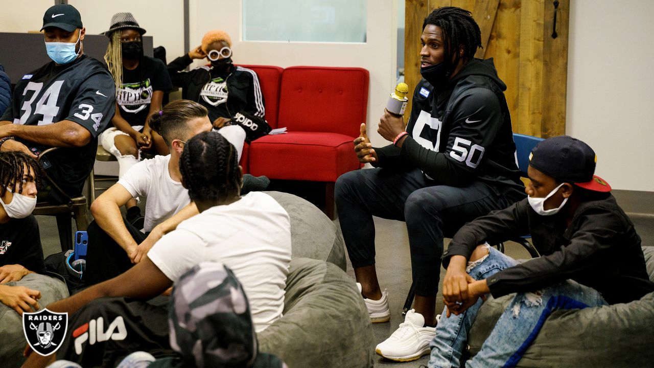 Photos: Raiders talk life, music and pop culture with hip hop students