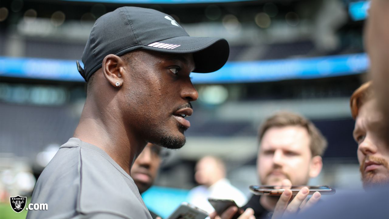 Tahir Whitehead visits London prior to the Raiders international matchup