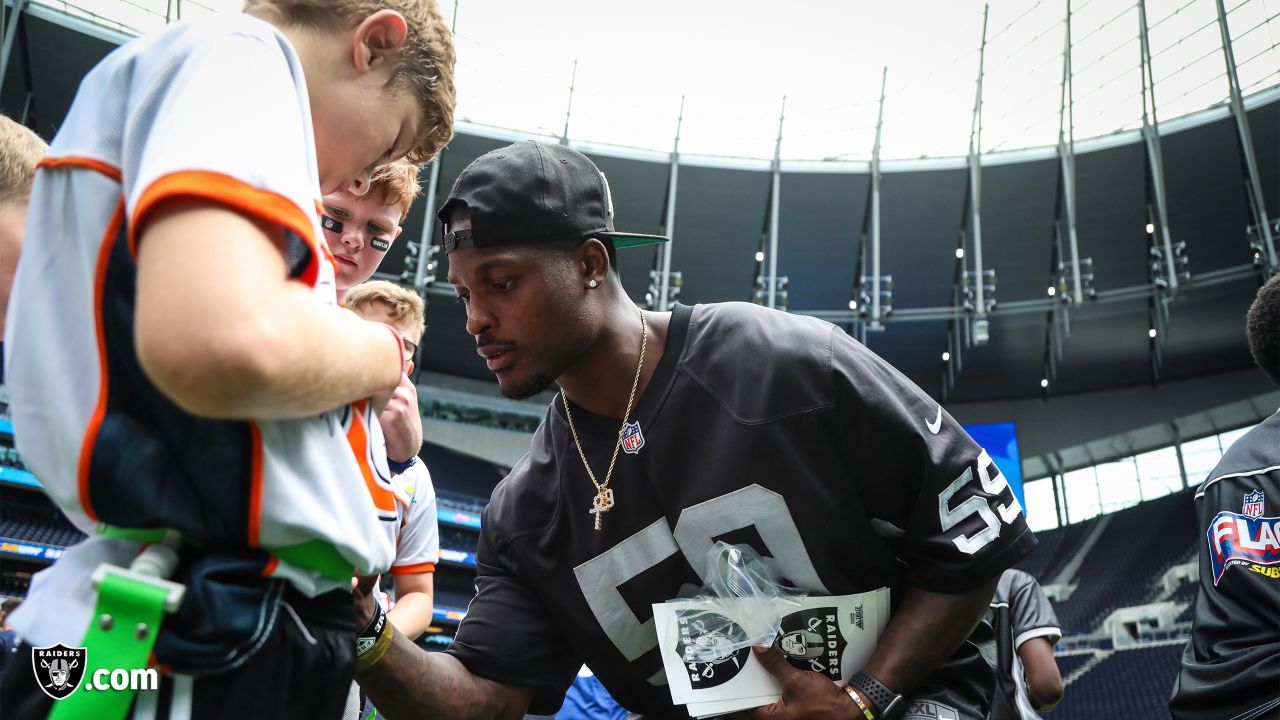 Tahir Whitehead visits London prior to the Raiders international matchup