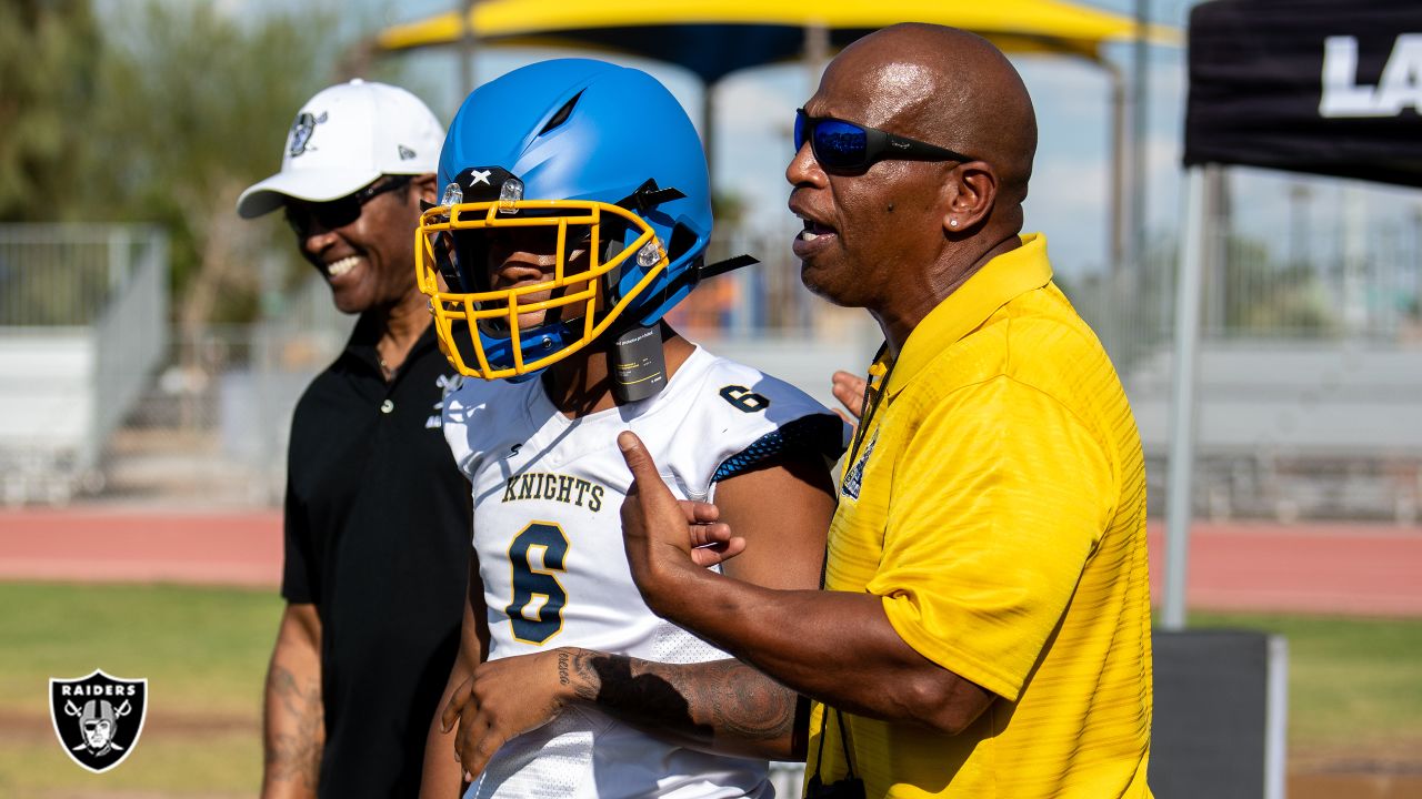 Raiders present new helmets to local team