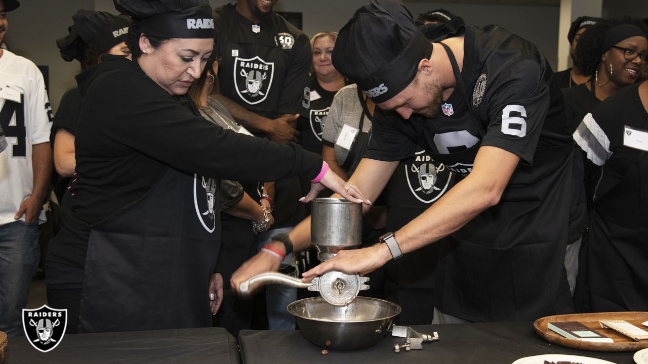 AJ Cole honored pregame for nomination as Raiders' Walter Payton