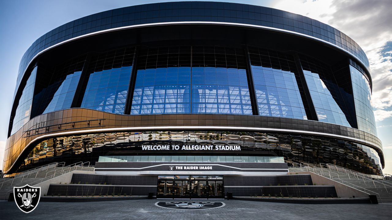 Las Vegas Raiders End Zone at Allegiant Stadium Panoramic Poster - the  Stadium Shoppe