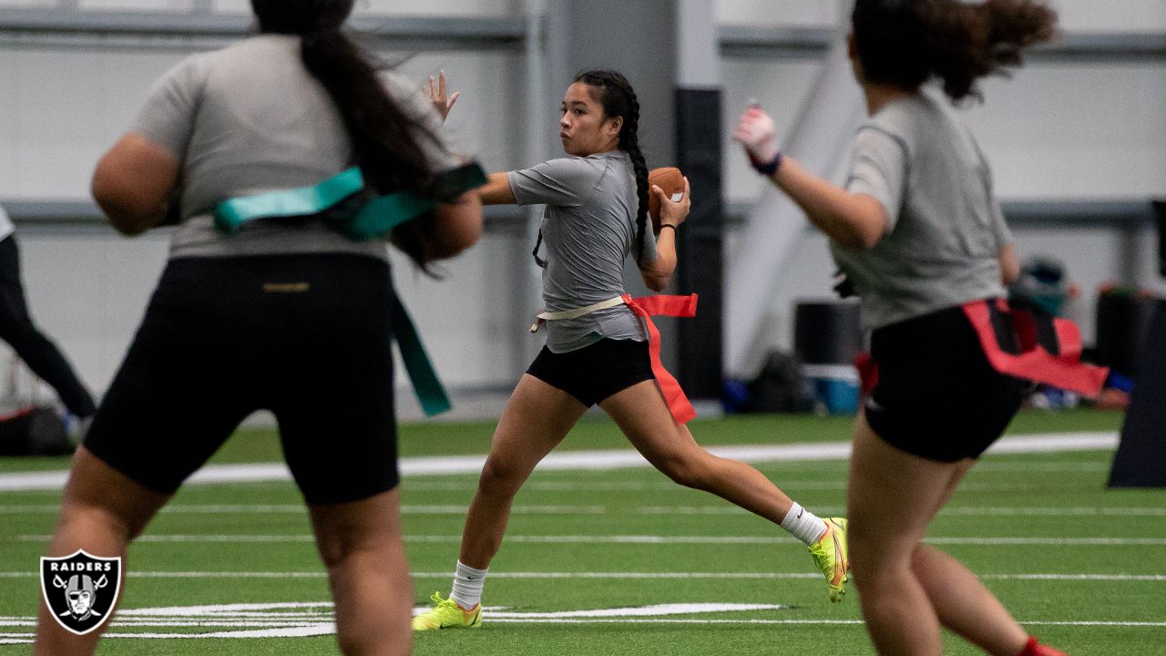 Raiders host Nike 11-On football event for girls flag football teams at  Intermountain Healthcare Performance Center