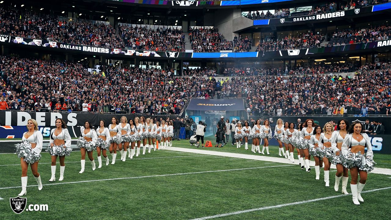 Tottenham Hotspur stadium is packed as the NFL release footage for Oakland  Raiders Chicago Bears