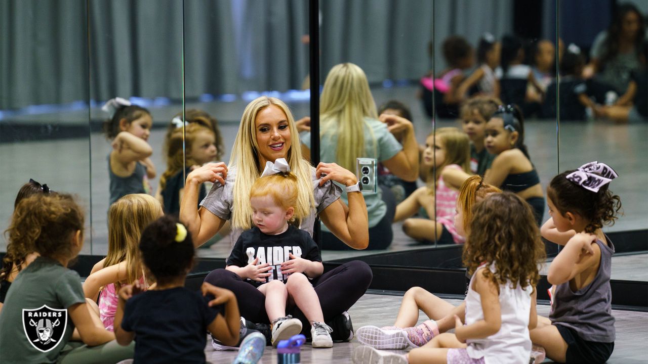 Kids learn the moves at Las Vegas Raiderette camp