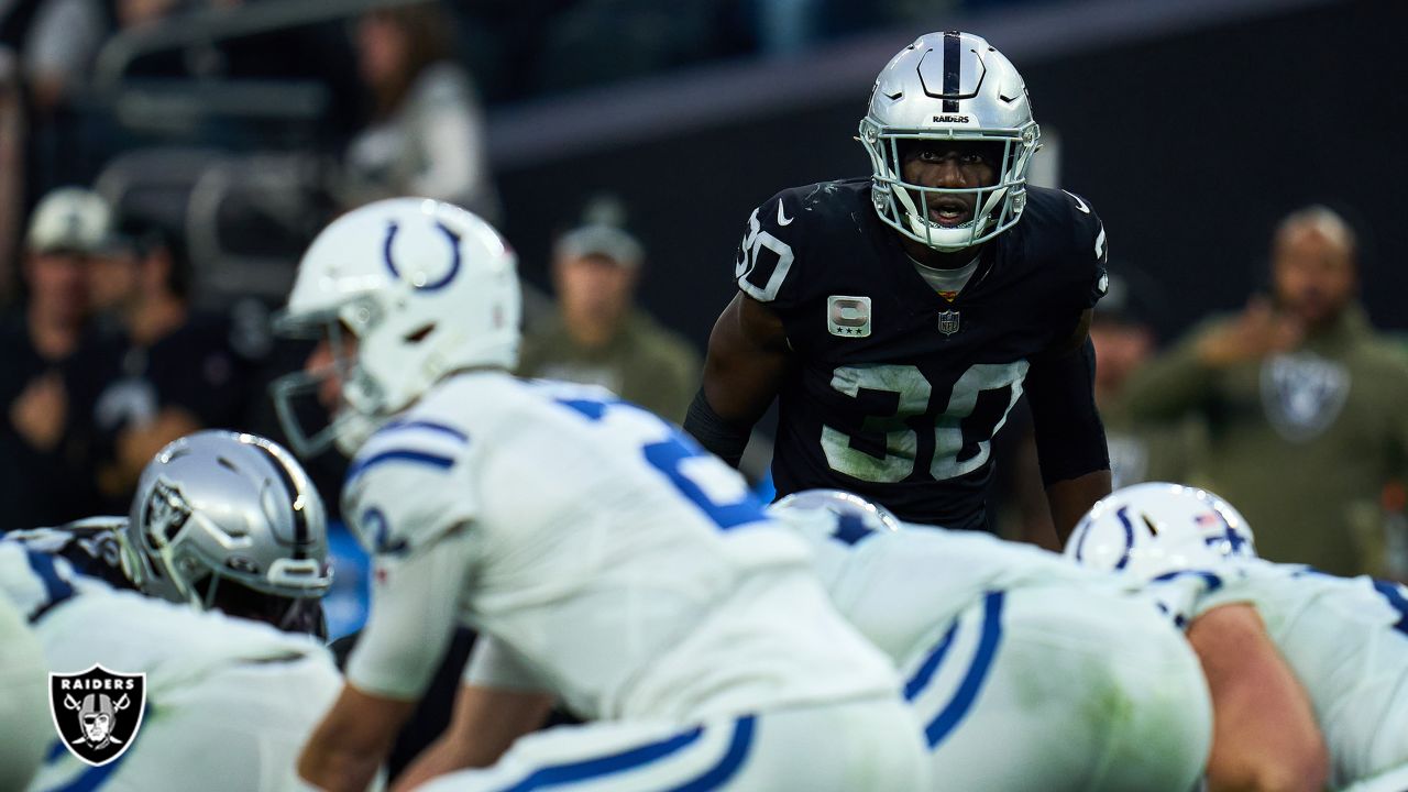 Las Vegas Raiders safety Duron Harmon (30) runs during an NFL football game  against the Los Angeles Rams, Thursday, Dec. 8, 2022, in Inglewood, Calif.  (AP Photo/Kyusung Gong Stock Photo - Alamy