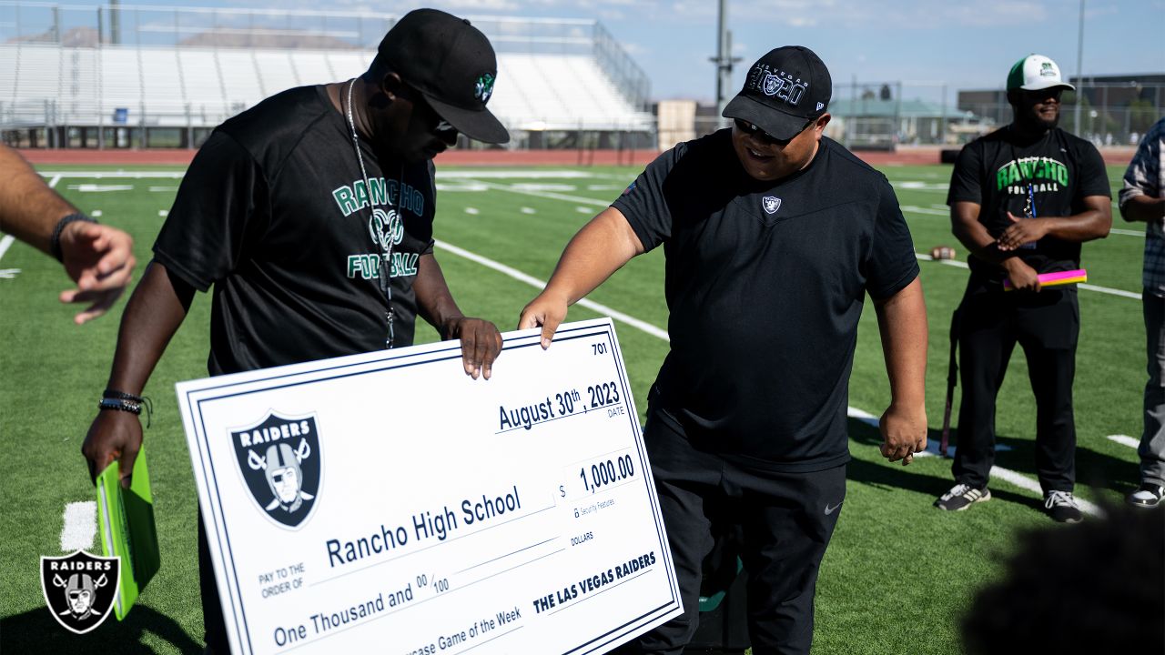 Photos: Raiders hype up local high school football teams for Bone Game