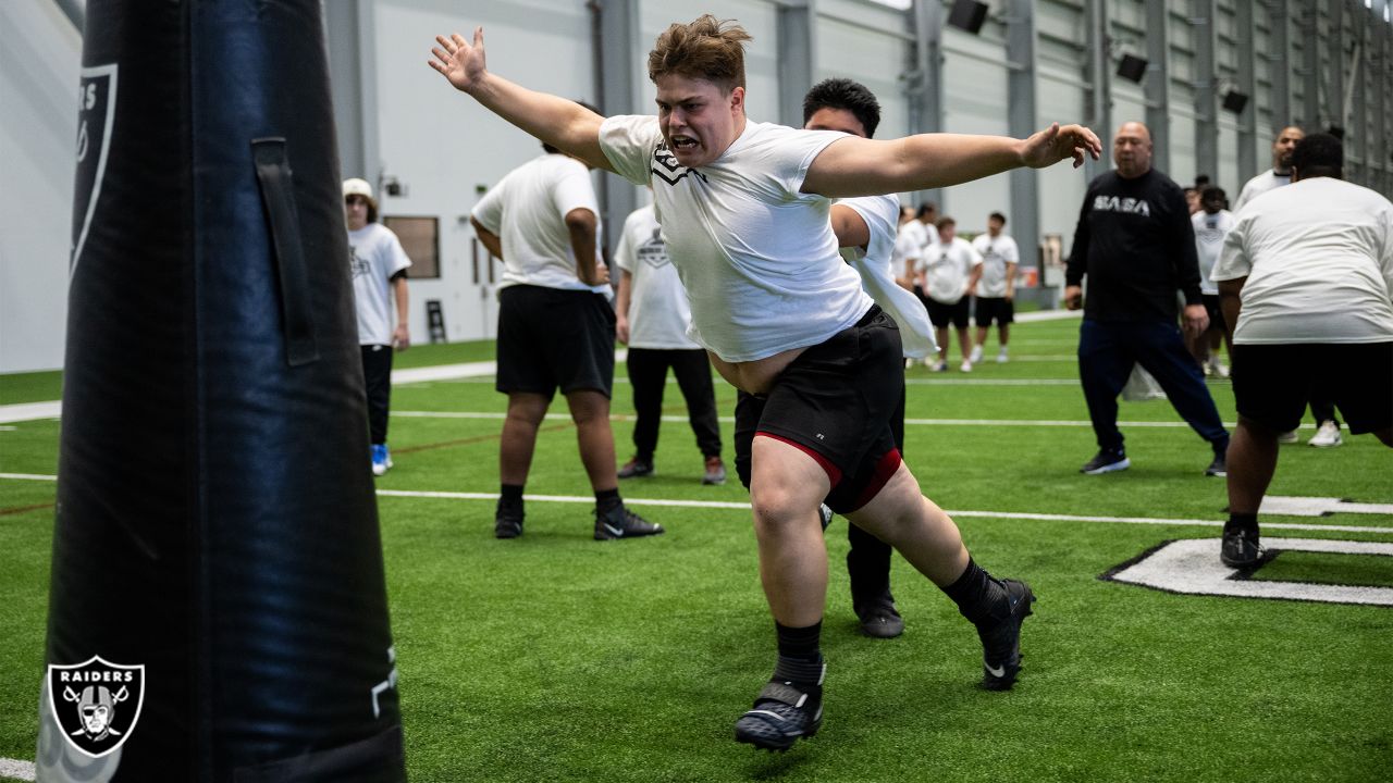 Photos: Raiders host offensive and defensive line athletes for