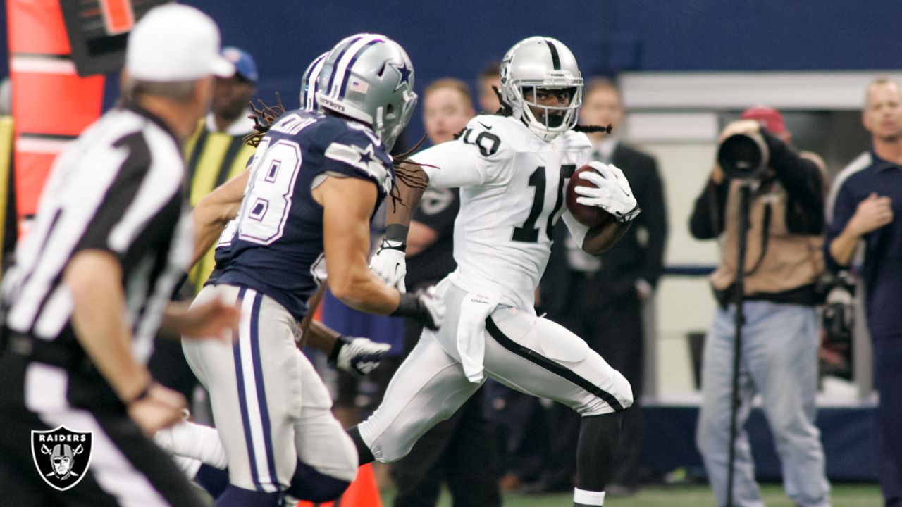 August 26th, 2017:.Oakland Raiders tight end Ryan O'Malley (85) catches a  pass during an NFL football game between the Oakland Raiders and Dallas  Cowboys at AT&T Stadium in Arlington, Texas. .Manny Flores/CSM