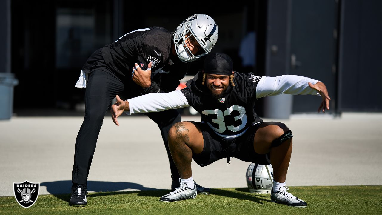 Matthias Farley of the Las Vegas Raiders smiles after a play during News  Photo - Getty Images