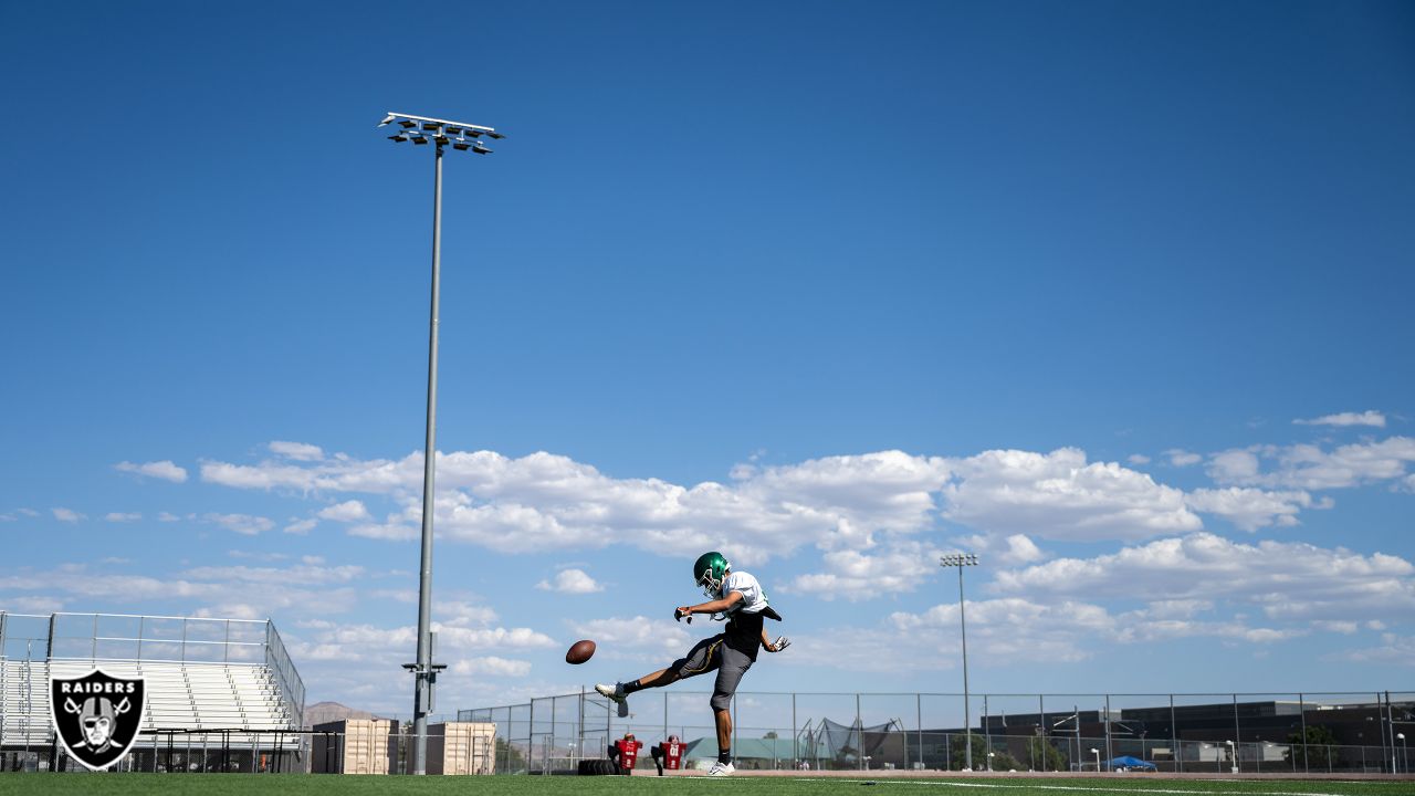 Photos: Raiders hype up local high school football teams for Bone Game
