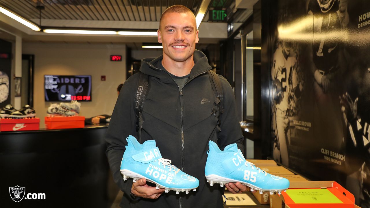 Photos: Raiders unbox custom cleats for NFL My Cause My Cleats