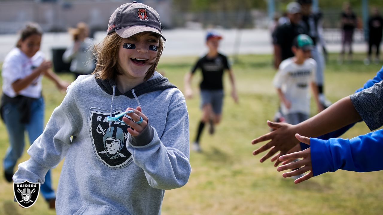 Photos: Raider Rusher takes part in Spirit Day at local school