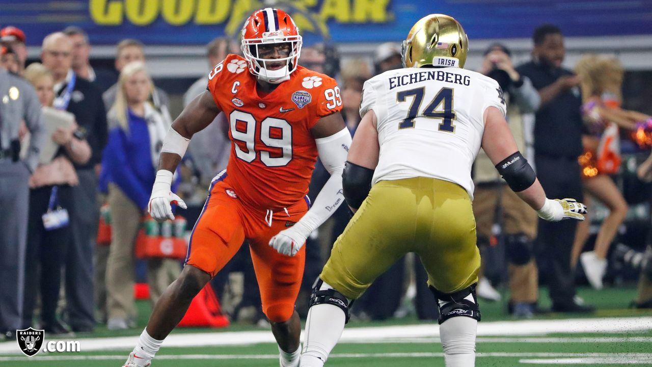 NFL on X: With the #4 overall pick in the 2019 @NFLDraft, the @Raiders  select DE Clelin Ferrell! #NFLDraft (by @Bose)  / X