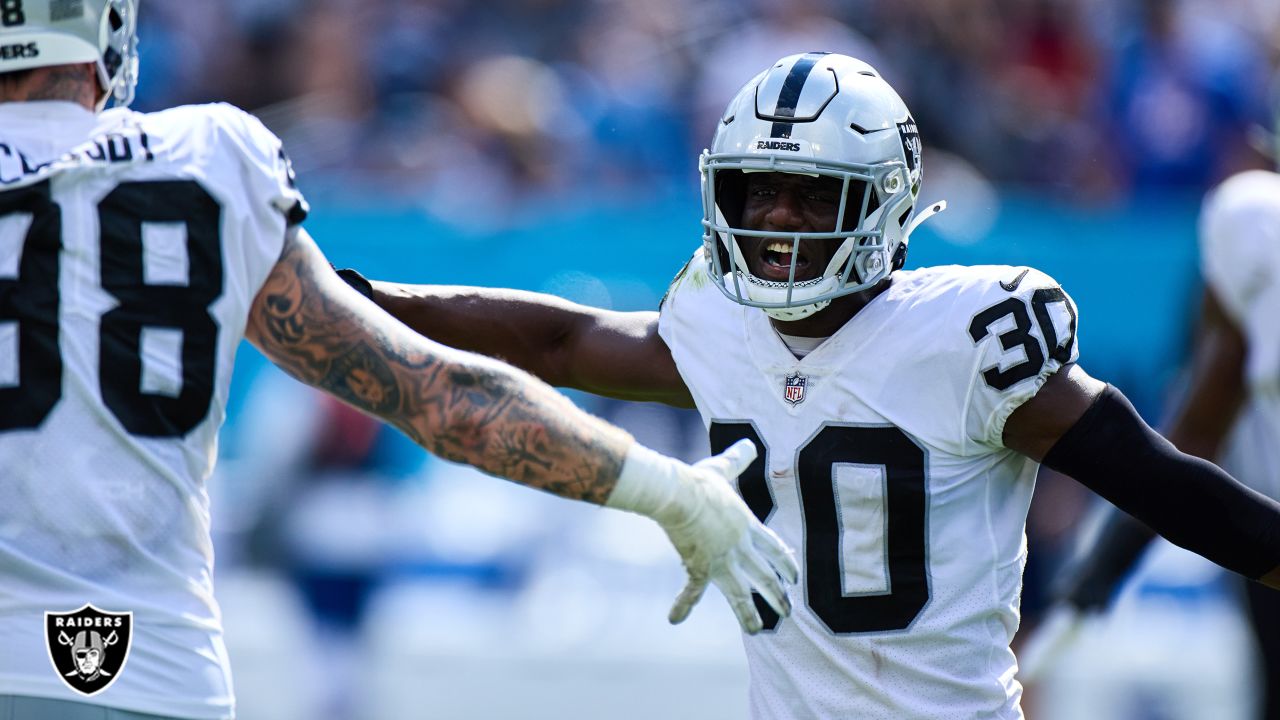 Las Vegas Raiders safety Duron Harmon (30) runs during an NFL football game  against the Los Angeles Rams, Thursday, Dec. 8, 2022, in Inglewood, Calif.  (AP Photo/Kyusung Gong Stock Photo - Alamy