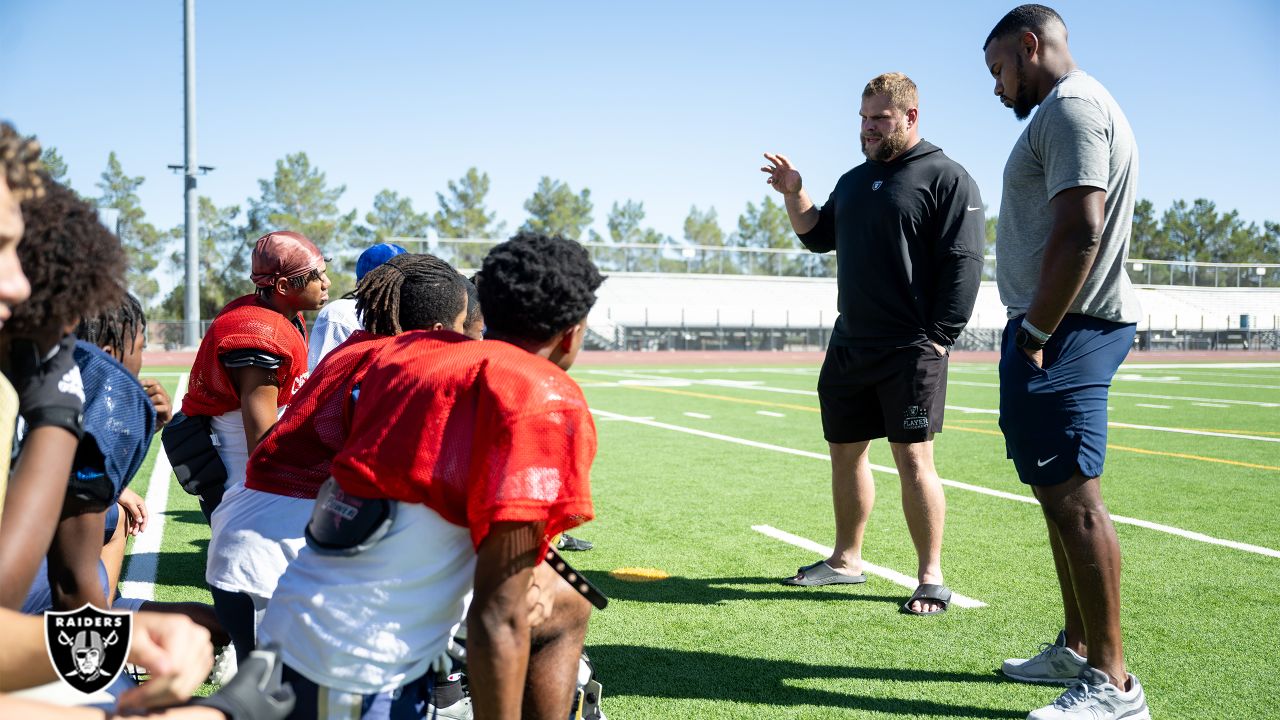 Photos: Raiders hype up local high school football teams for Bone Game