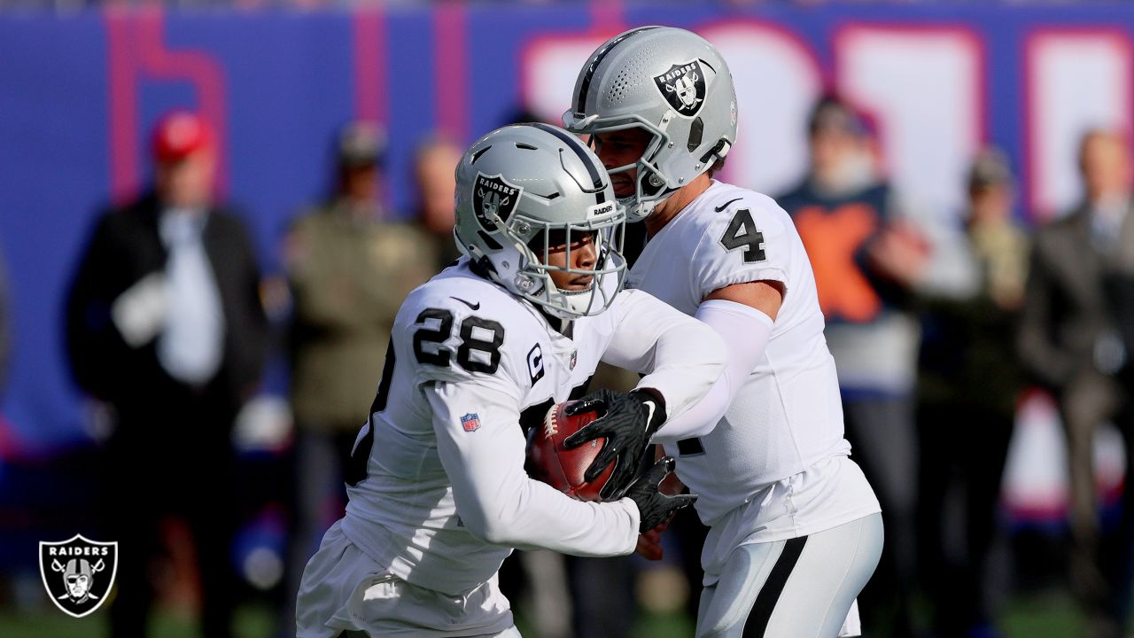 Camisa Jersey Las Vegas Raiders - 4 Derek Carr - 28 Josh Jacobs