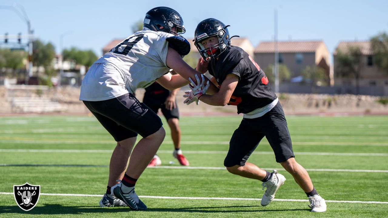 Photos: Raiders hype up local high school football teams for Bone Game