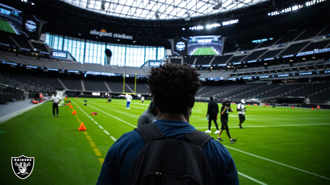 Las Vegas Raiders practice inside Allegiant Stadium 