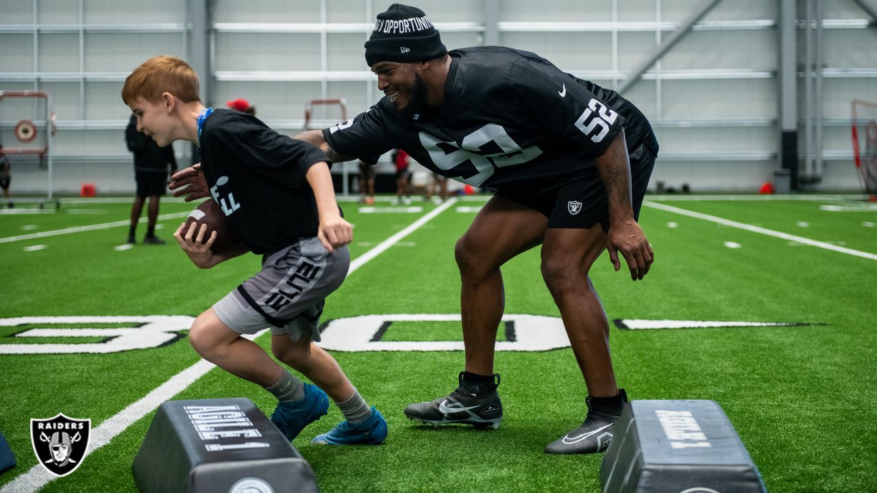 Maxx Crosby, Denzel Perryman appear at Raiders Skills Camp for Las Vegas  youth