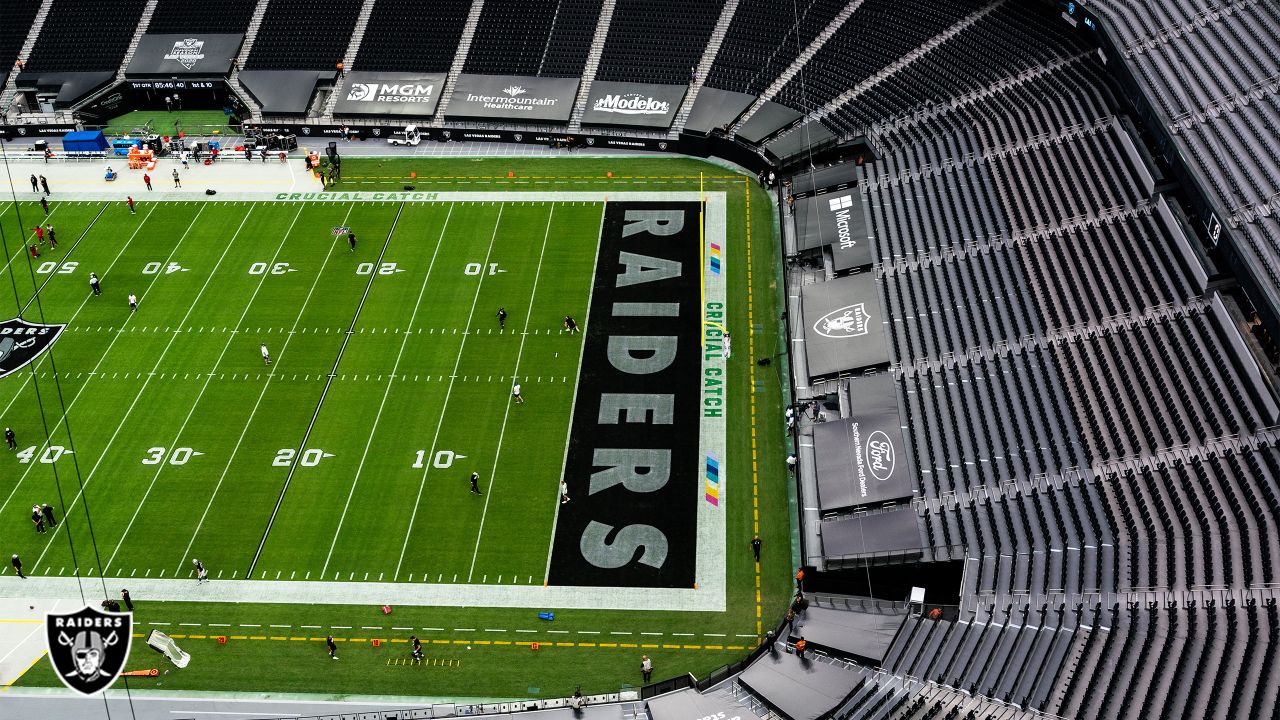 Crucial Catch signage during an NFL football game between the