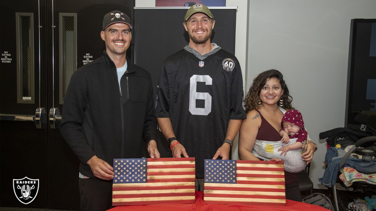 Las Vegas Raiders Wooden American Flag