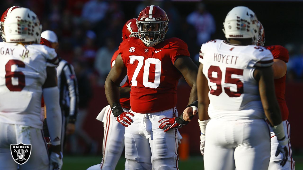 2021 NFL Draft: Alabama Crimson Tide's Alex Leatherwood Selected 17th  Overall by the Las Vegas Raiders - Roll 'Bama Roll