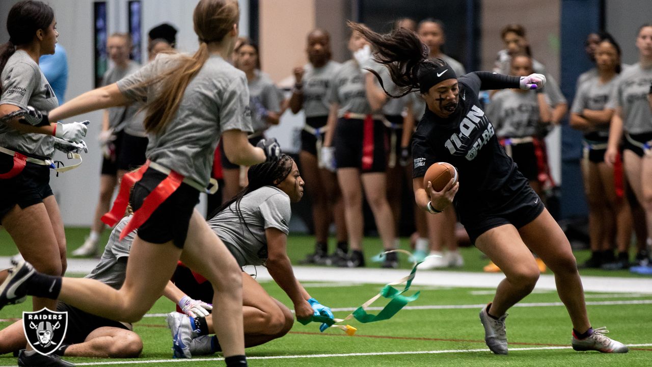 Elite girls' flag football teams meet in inaugural Nike Kickoff