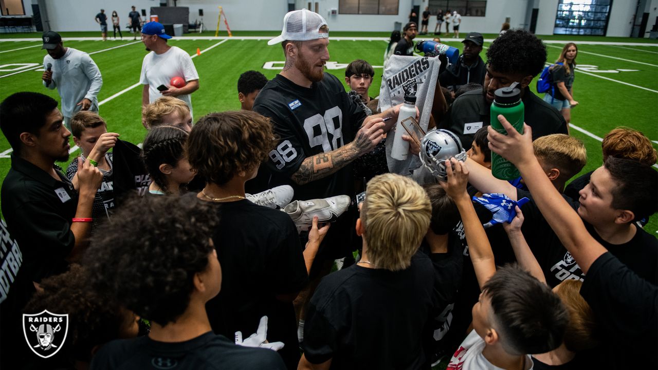 Maxx Crosby, Denzel Perryman appear at Raiders Skills Camp for Las Vegas  youth