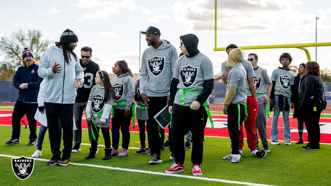 AJ Cole honored pregame for nomination as Raiders' Walter Payton