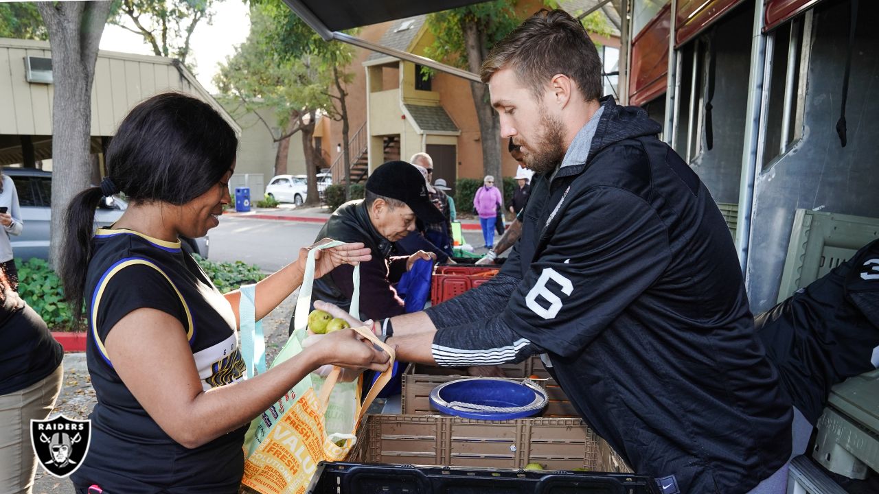 Raiders' Walter Payton NFL Man of the Year nominee AJ Cole hosts community  event