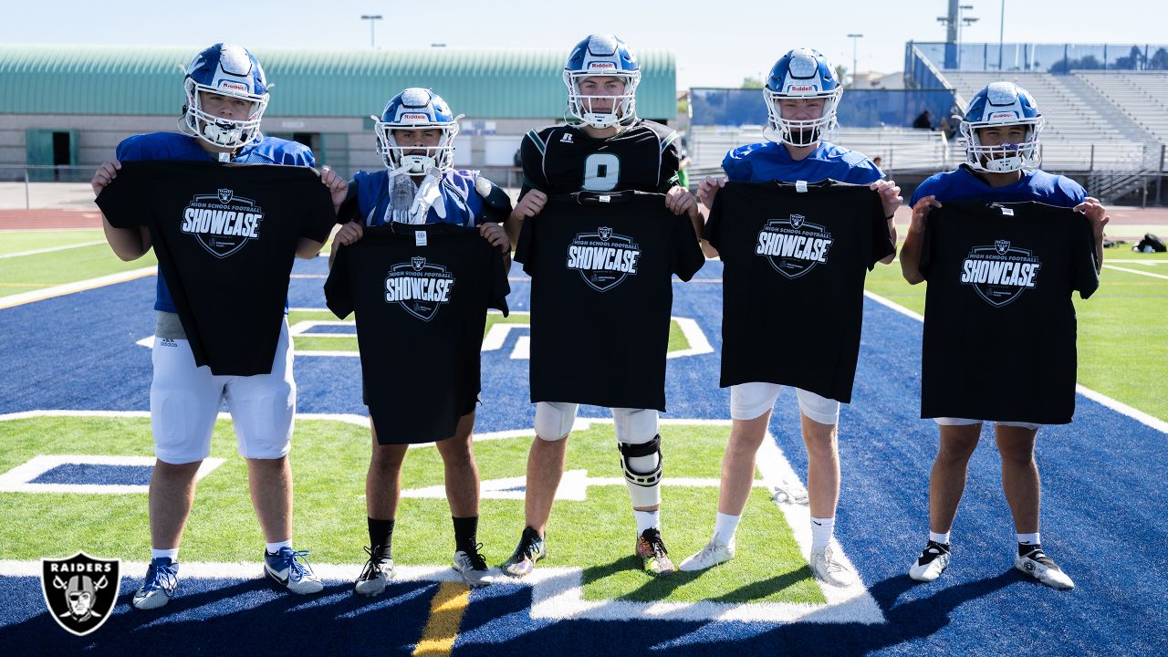 Photos: Raiders hype up local high school football teams for