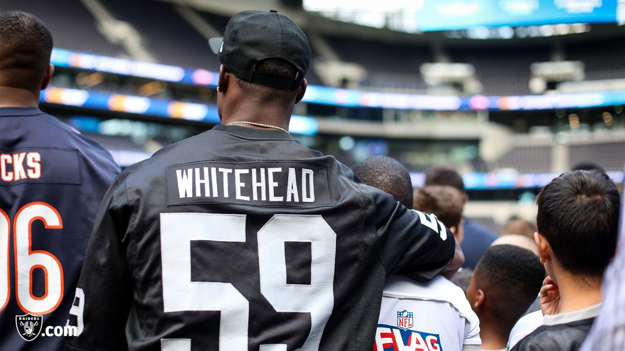 Tahir Whitehead visits London prior to the Raiders international matchup