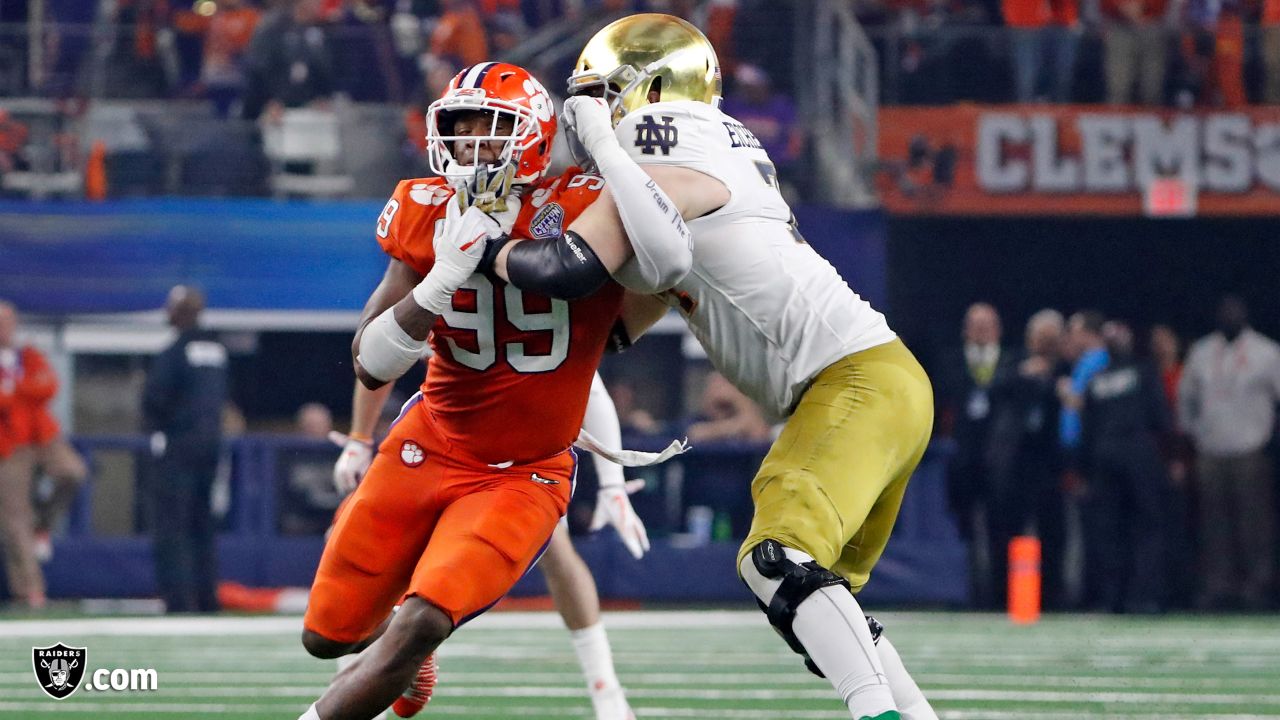 NFL on X: With the #4 overall pick in the 2019 @NFLDraft, the @Raiders  select DE Clelin Ferrell! #NFLDraft (by @Bose)  / X