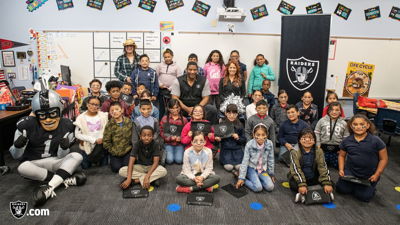 Las Vegas Raiders, Raiderettes reading to local kids during Nevada Reading  Week